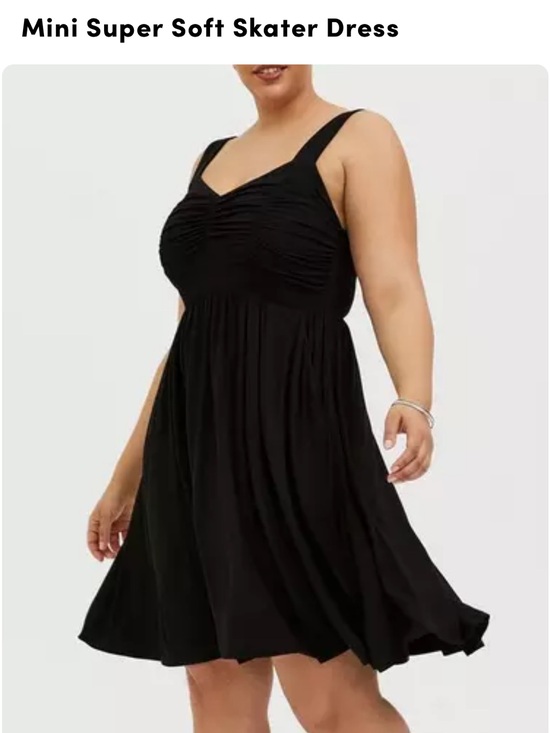 torrid Dresses & Skirts - Torrid Mini Super Soft Skater Dress - Black 1 14/16